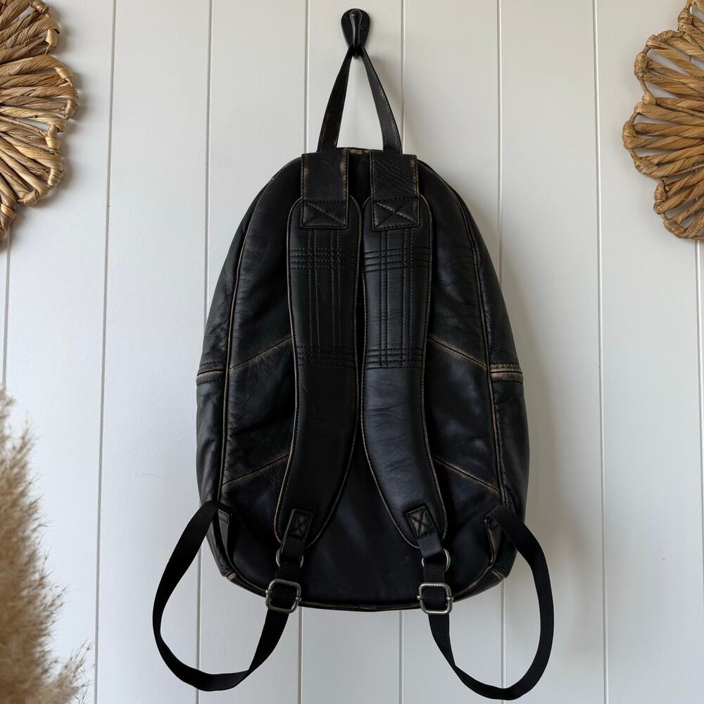 Free People Black Leather Backpack - Picture 4 of 7